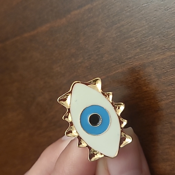 Evil Eye Spikes Ring - Picture 5 of 5
